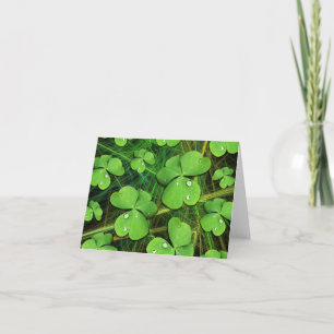 Grüne Shamrock St. Patrick's Day Notizkarte Karte