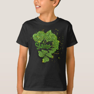 Grüne Shamrocks   funkelnde Herzen ShainteT-Shirt T-Shirt