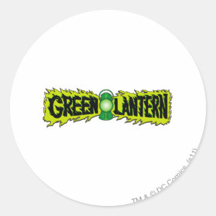 Grüne Signalleuchte (glühende Signalleuchte) 2 Runder Aufkleber