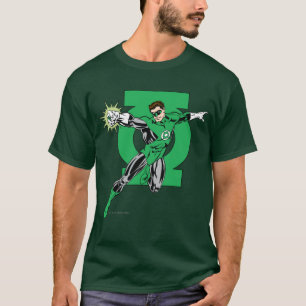 Grüne Signalleuchte mit Logo-Hintergrund T-Shirt