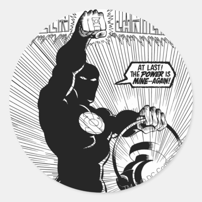 Grüne Signalleuchten - glühende Laterne, schwarz u Runder Aufkleber (Vorderseite)