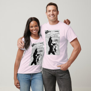 Grüne Signalleuchten - glühende Laterne, schwarz u T-Shirt