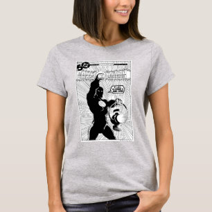 Grüne Signalleuchten - glühende Laterne, schwarz u T-Shirt