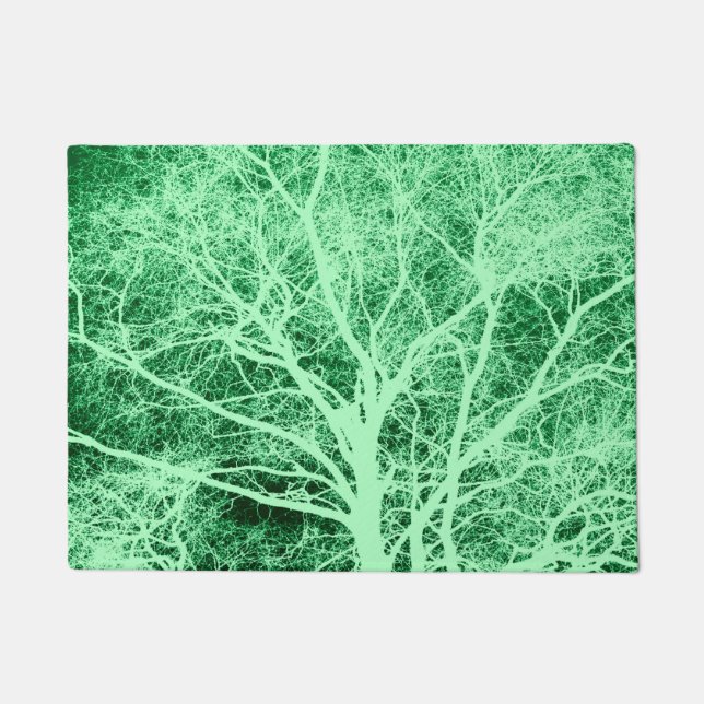 Grüne Silhouette Fußmatte (Vorderseite)