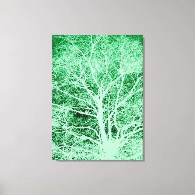 Grüne Silhouette Leinwanddruck (Vorderseite)