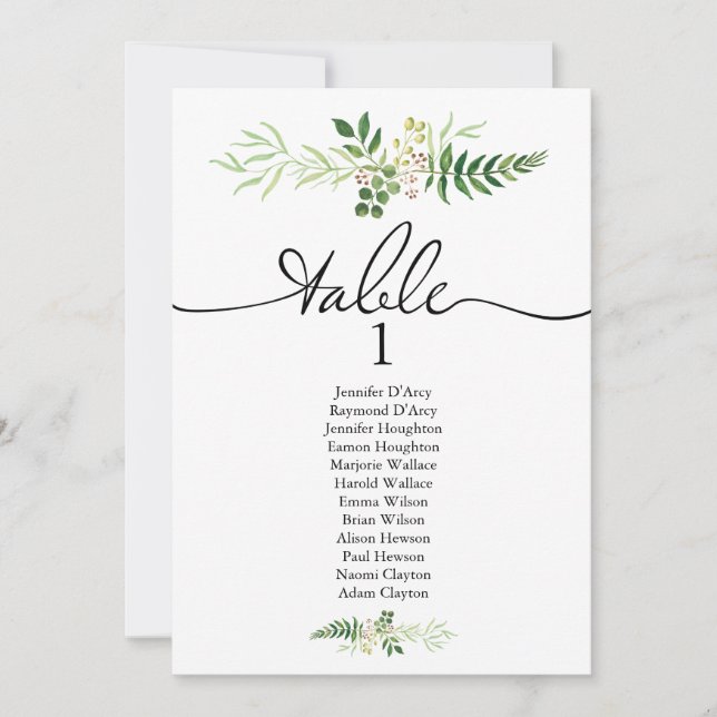 Grüne Single Hochzeitskarte, moderner Schriftart Einladung (Vorderseite)