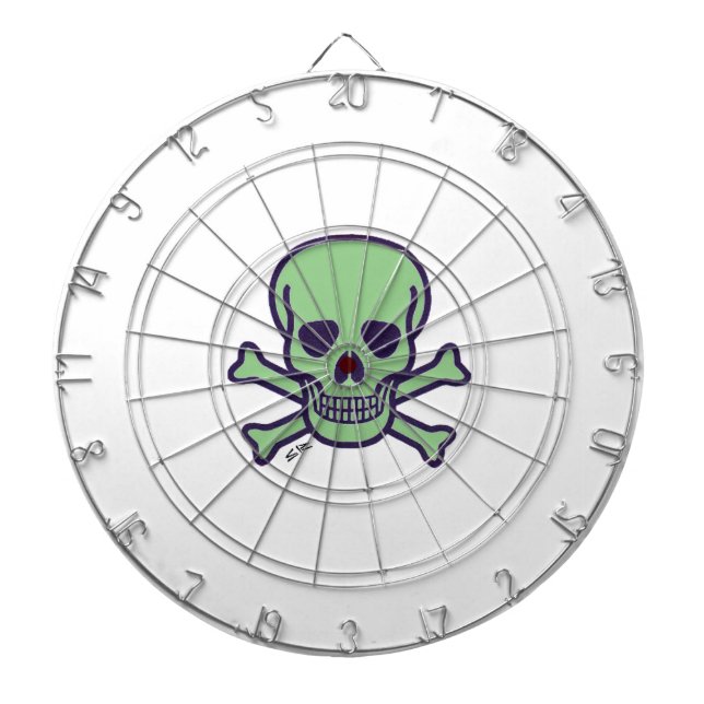 Grüne Skull-Weiße Dartscheibe (vorne)