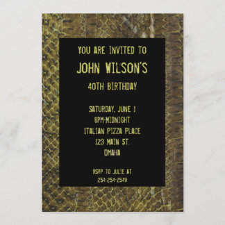 Grüne Snakeskin Erwachsene Einladung zum Geburtsta