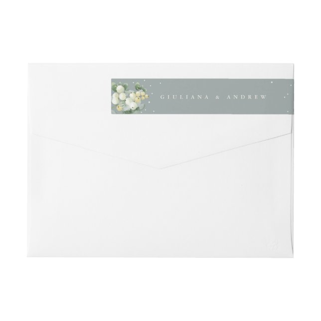 Grüne Snowberry+Eukalyptus Wedding Classic (Rückseite)