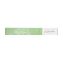 Grüne Snowflake-Wirbel Weihnachtsadressen