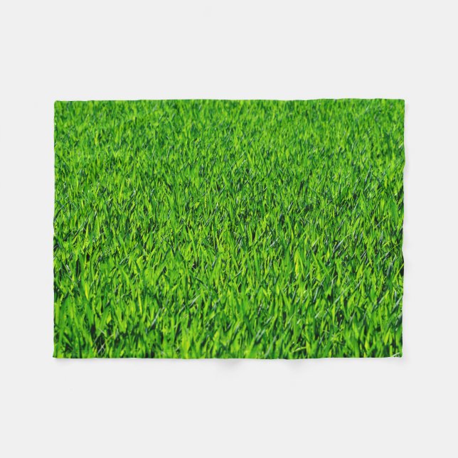 Grüne Sommer-Gras-Beschaffenheit Fleecedecke (Vorderseite (Horizontal))