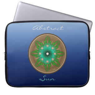 Grüne Sonne Laptopschutzhülle