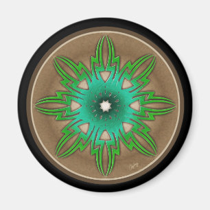 Grüne Sonne Magnet