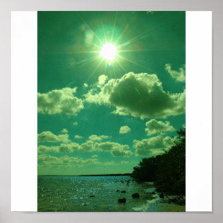 Grüne Sonne Poster