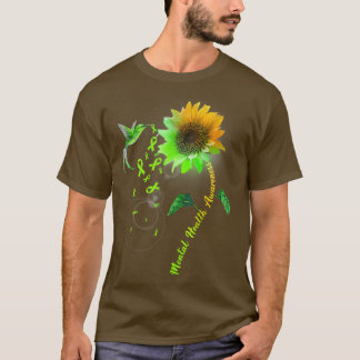 Grüne Sonnenblume Hummingbir T-Shirt
