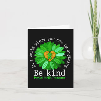 Grüne Sonnenblumen sind nettes T-Shirt Mental Heal Karte