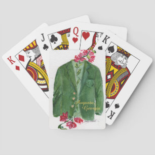 Grüne Spielkarten mit Jacke