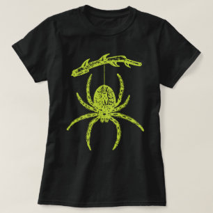 Grüne Spinne aus dem T - Shirt der Zweigstelle