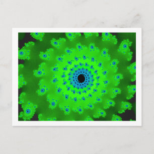 Grüne Spirale Postkarte