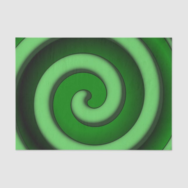 Grüne Spiralzone Seidenpapier (Vorderseite)