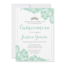 Grüne Spitze-u. Silber-Glitzer-Prinzessin
