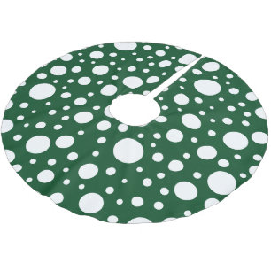 Grüne Spots Baumrock Polyester Weihnachtsbaumdecke