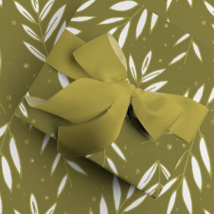 Grüne Sprigs Botanisches Musterpapier Geschenkpapier