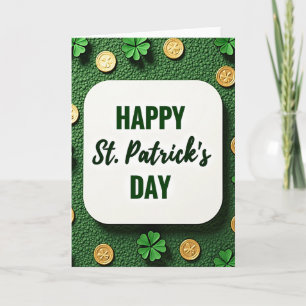 Grüne St. Patrick's Day Karte mit Glitter