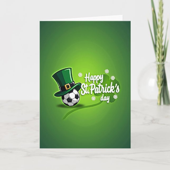 Grüne St. Patrick's Karte mit Muster (Vorderseite)
