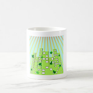 Grüne Stadt Kaffeetasse