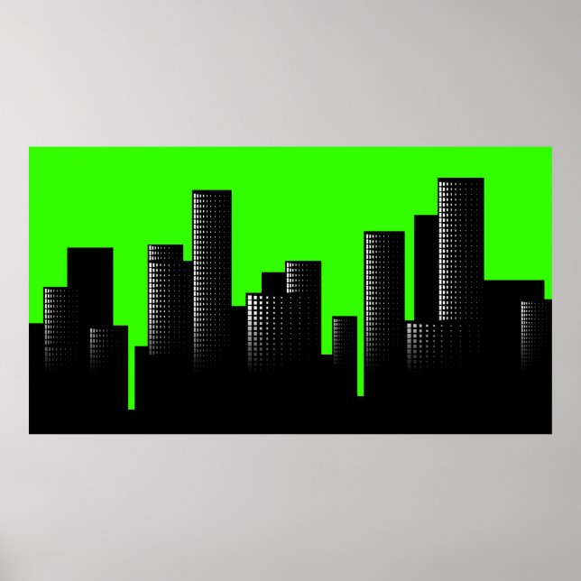 grüne Stadt Poster (Vorne)