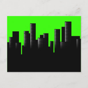 grüne Stadt Postkarte