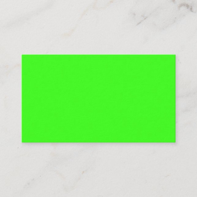 Grüne StandardNeonVisitenkarte Visitenkarte (Vorderseite)