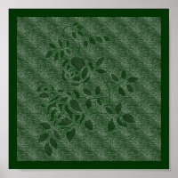 Grüne Stencil-Rose mit verstärkter Wirkung