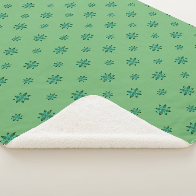 Grüne Stern-Sherpa-Decke Sherpadecke (3/4)