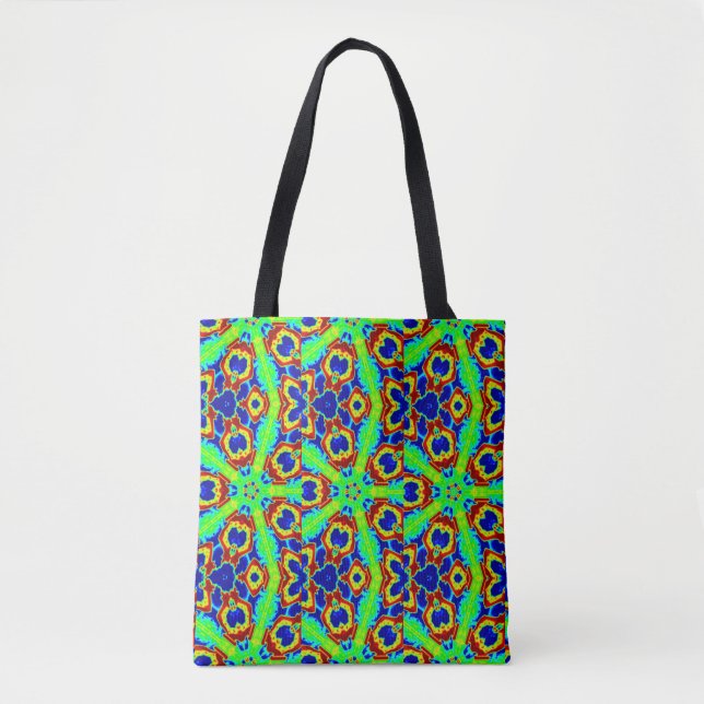 grüne sternblumen geometrisch tasche (Vorderseite)