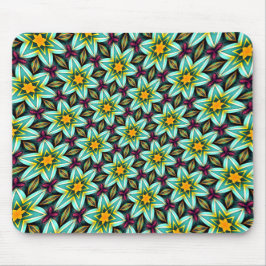 Grüne Sterne Blumenmuster Mousepad