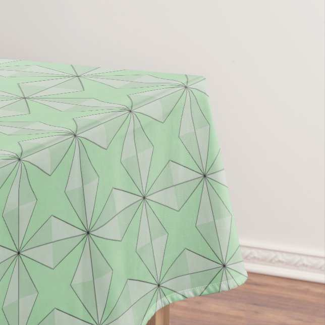 Grüne Sterne und Diamanten Tischdecke (Beispiel)