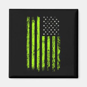 Grüne Sterne und Streifen.amerikanische USA-Flagge Magnet