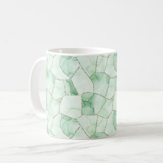 Grüne Stiche Kaffeetasse (Vorderseite Links)