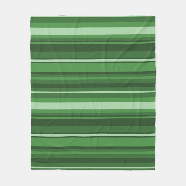 Grüne Streifen Fleecedecke (Vorderseite)