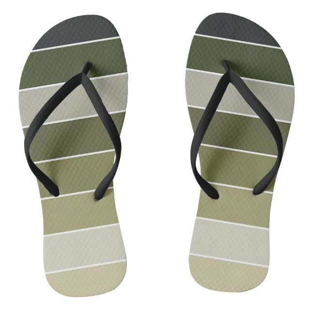 Grüne Streifen Flip Flops (Fußbett)