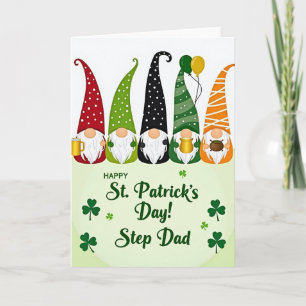 Grüne Streifen-Gnome St. Patricks-Karte Karte