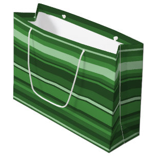 Grüne Streifen Große Geschenktüte