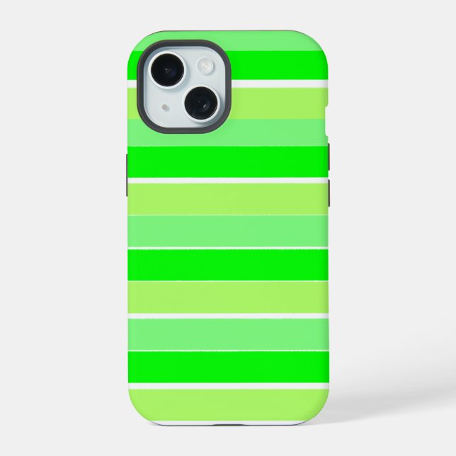 Grüne Streifen iPhone 15 Hülle (Rückseite)