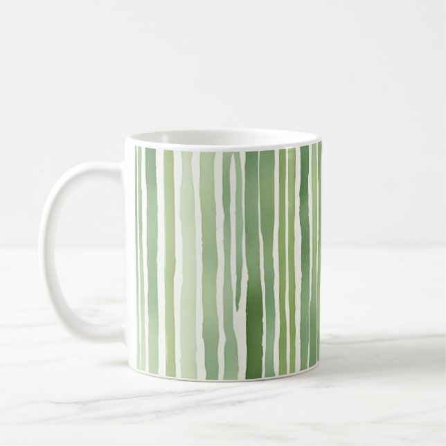 Grüne Streifen  Kaffeetasse (Links)