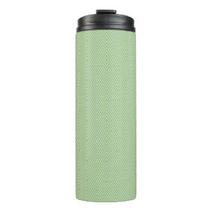 Grüne Streifen-Kürbismuster Thermosbecher