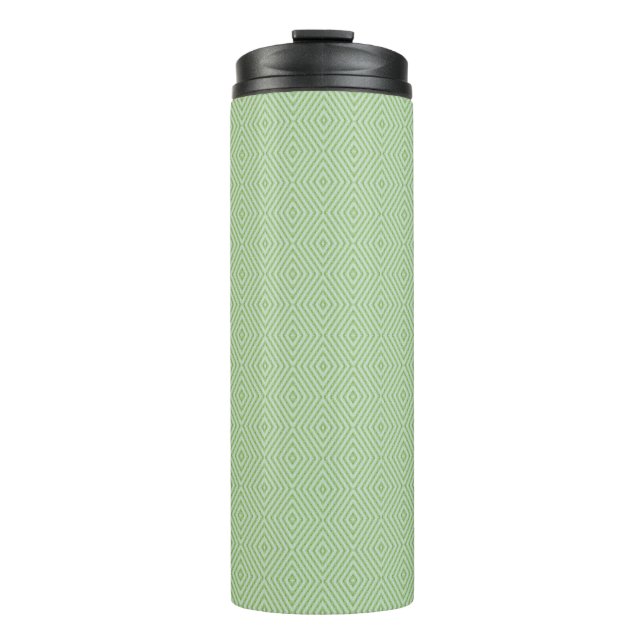 Grüne Streifen-Kürbismuster Thermosbecher (Vorderseite)