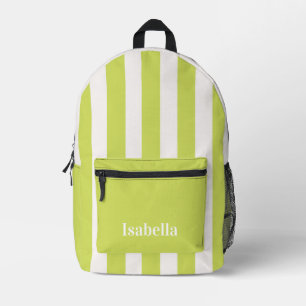 Grüne Streifen Rucksack für Mädchen zum Zurück zur