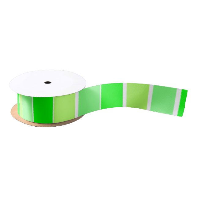Grüne Streifen Satinband (Spule)